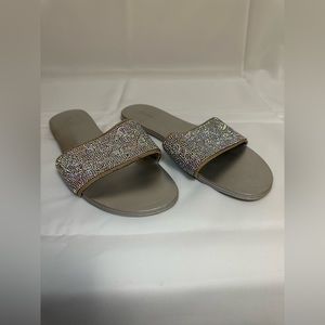 Guess Sandals Sparkly Silver Women’s Size 9